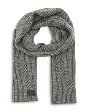 Shop Allsaints Traveling Rib Knit Scarf In Gray