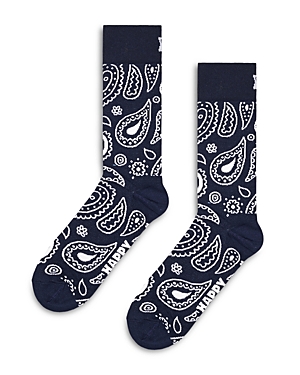 Happy Socks Moody Blues Crew Socks Gift Set, Pack Of 4 In Navy