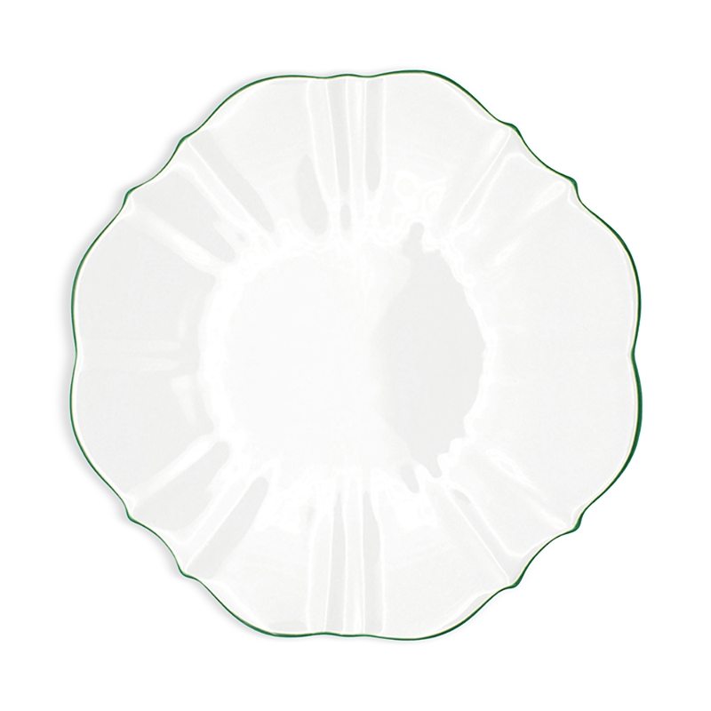 Prouna Twig New York Amelie 7 Bread Canape Plate In Green/white