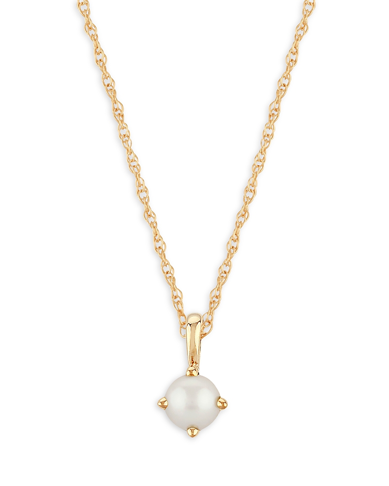 Bloomingdale's Fine Collection Children's Cultured Freshwater Pearl Pendant Necklace in 14K Yellow Gold, 14