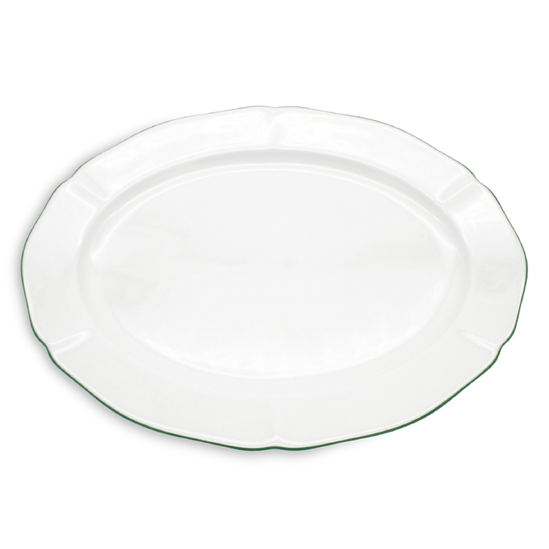 Twig New York Amelie 14 Oval Platter In Green/white