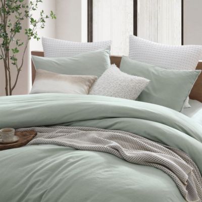 Pure Washed Linen-Blend Duvet Set, Full/Queen