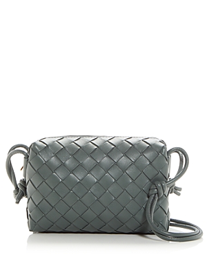 BOTTEGA VENETA MINI LOOP CAMERA INTRECCIATO LEATHER CROSSBODY BAG
