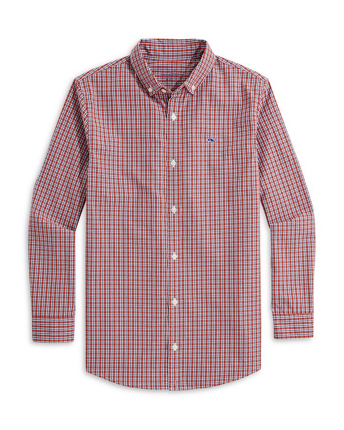 Mayoral Boys Long Sleeved Checked Shirt Wine
