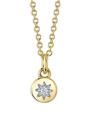 Moon & Meadow 14K Yellow Gold Diamond Star Pendant Necklace, 17-18