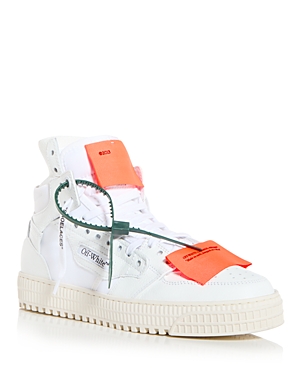 Shop Off-white Men's 3-0 Off-court High Top Sneakers In White/orange