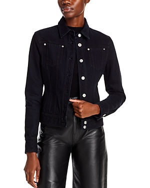 Proenza Schouler White Label Denim Jacket In Black In Black