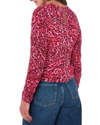 Waving Leopard Gathered Top