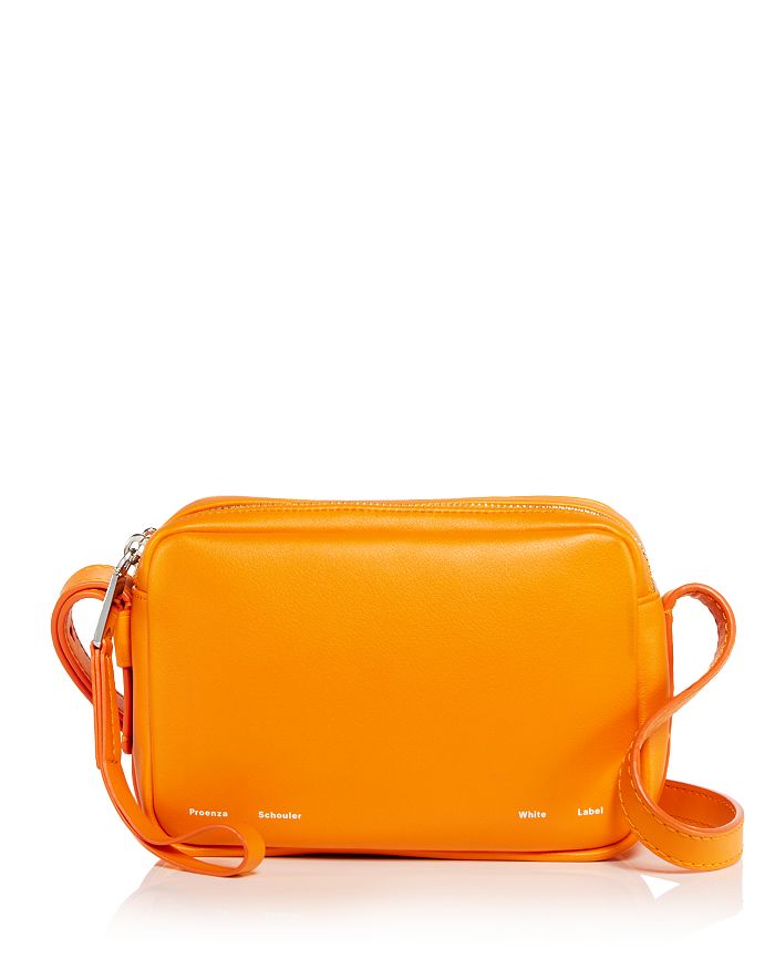 Proenza Schouler White Label Watts Leather Camera Bag In Tangerine/silver