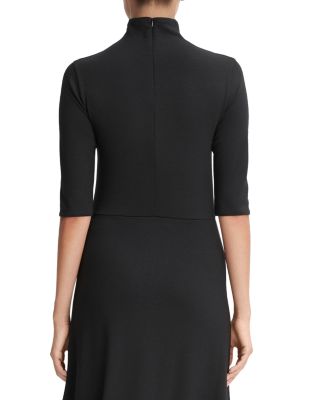 Elbow Sleeve Turtleneck Dress