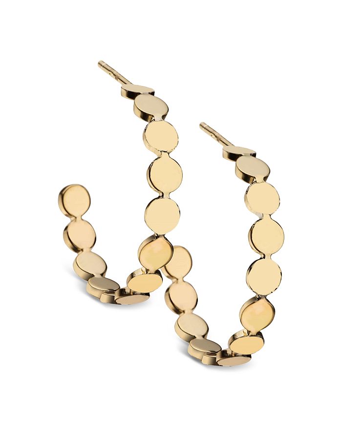 Jennifer Zeuner Margaux Small Disc Hoop Earrings in 18K Gold Plated ...