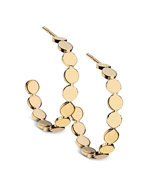 JENNIFER ZEUNER MARGAUX SMALL DISC HOOP EARRINGS IN 18K GOLD PLATED STERLING SILVER