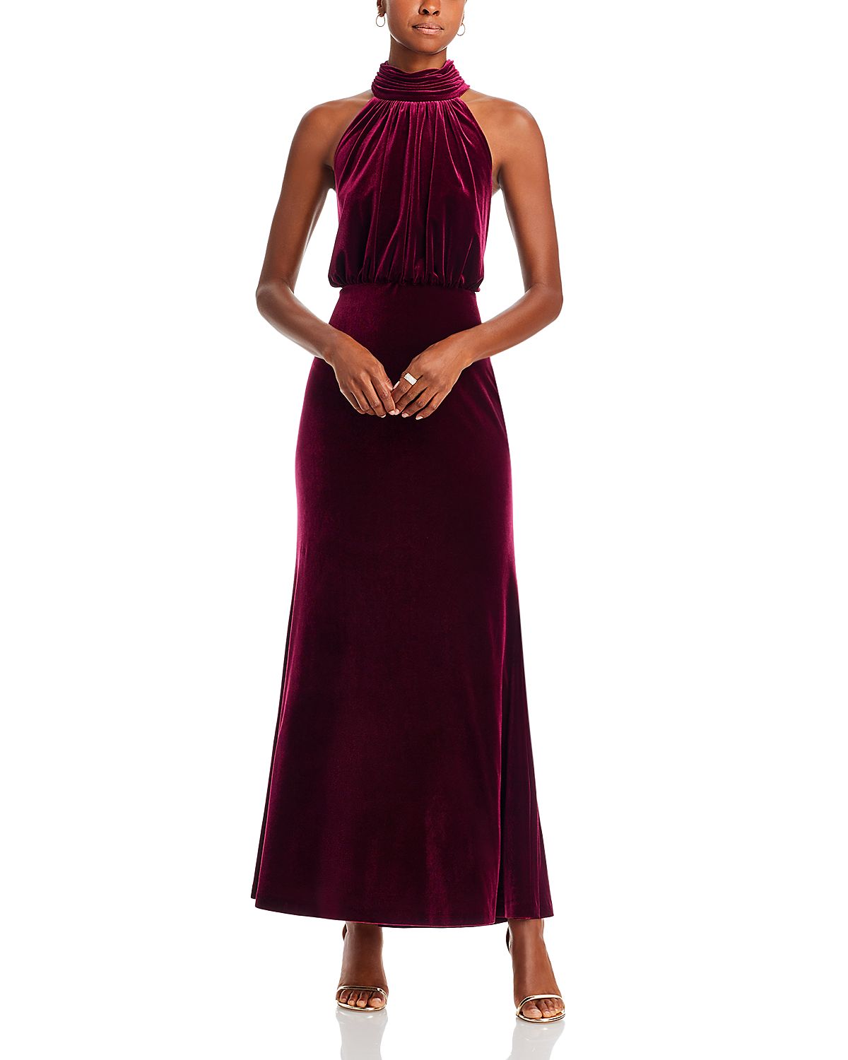 Eliza J Mock Neck Blouson Gown