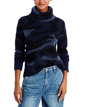Aqua Long Sleeve Camo Sweater - 100% Exclusive In Navy