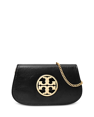 Tory Burch Reva Convertible Clutch In Black/gold