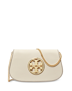 Tory Burch Reva Convertible Clutch In New Ivory/gold