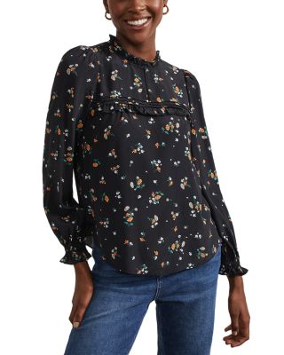 HOBBS LONDON - Limited Collection Floral Print Ruffled Blouse