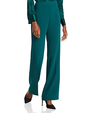 Lafayette 148 Gates High-rise Flare Pants In Deep Ivy