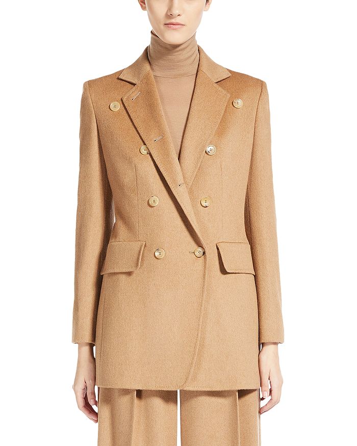 Max Mara Kartal Double Breasted Camel Blazer Bloomingdale's