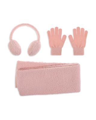 Capelli - Girls' Sherpa Earmuffs, Scarf & Gloves Set - Big Kid