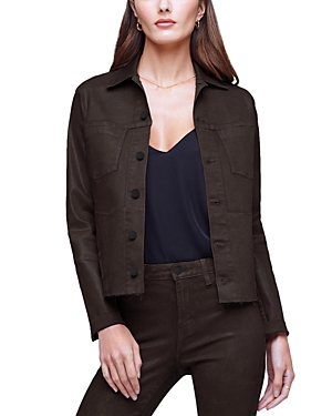 L'Agence Janelle Slim Raw Hem Jacket