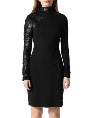 gracia faux leather armored sleeve dress Oakdale Faux Leather Track Pants main image 1