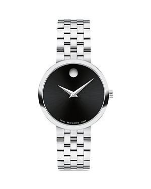 Shop Movado Museum Classic Watch, 30mm In Black/silver
