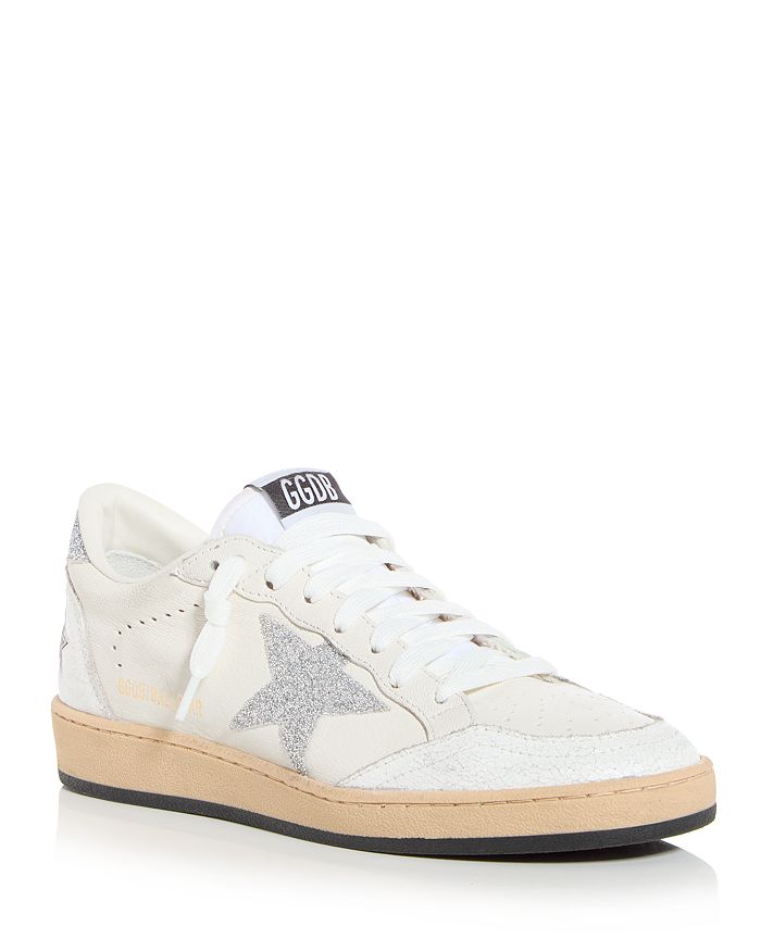 Golden Goose Women's Ballstar Suede Sneakers White