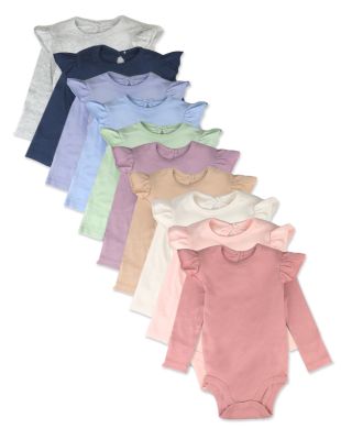 Girls' 10 Pack Long Sleeve Bodysuits - Baby