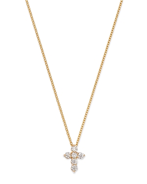 Bloomingdale's Diamond Cross Pendant Necklace in 14K Yellow Gold, 0.30 ct. t.w.