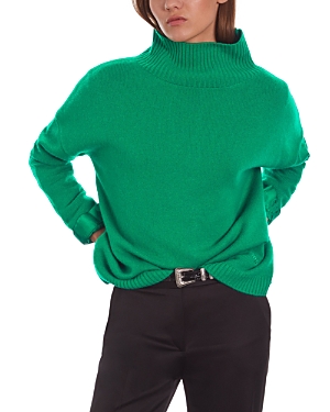 Shop The Kooples Funnel Neck Sweater In Green