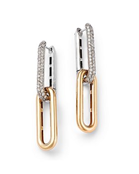 Bloomingdale's - Diamond Link Drop Earrings in 14K Yellow & White Gold, 1.0 ct. t.w.