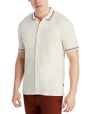 Boss Puno 12_B 10250688 01 Cotton Slim Fit Button Down Polo Shirt