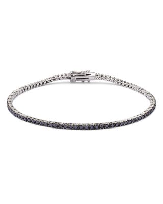 Bloomingdale's Fine Collection - Men's Black Diamond Tennis Bracelet in 14K White Gold, 2.60 ct. t.w.