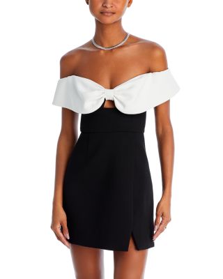 Self-Portrait Bow Mini Dress | Bloomingdale's