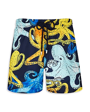 Shop Vilebrequin Octopus 6 Swim Shorts In Navy