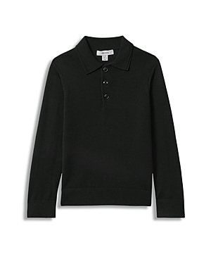 Reiss Boys' Trafford Jr Wool Polo Sweater - Little Kid In Forest
