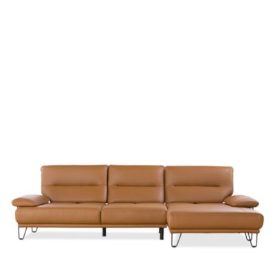 Amica 2-Piece Leather Sectional