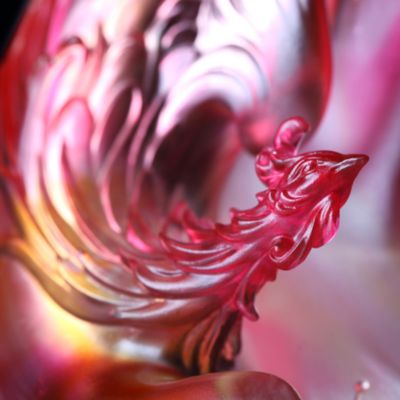 The Heart Points To The Future Vermillion Bird Illuminate Crystal Figure