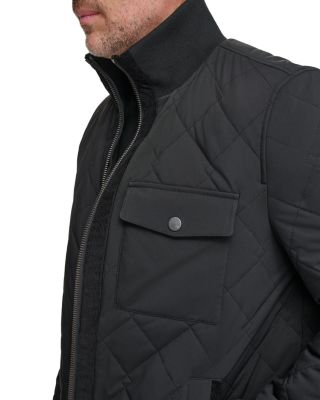 Amberg Diamond Quilted Corduroy Trim Water Resistant Jacket