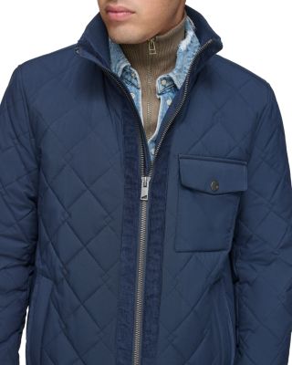 Amberg Diamond Quilted Corduroy Trim Water Resistant Jacket