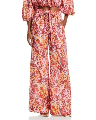 A.L.C. Naomi Print Linen Pants | Bloomingdale's