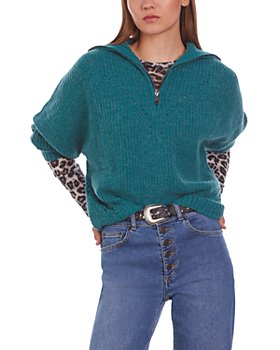 The Kooples - Open Knit Quarter Zip Sweater