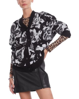 The Kooples Patchwork Button Front Cardigan