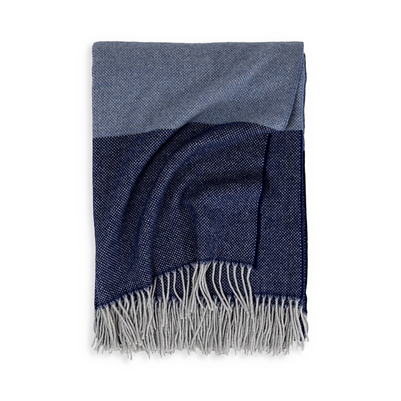 Frette Balze Throw In Blue/light Blue