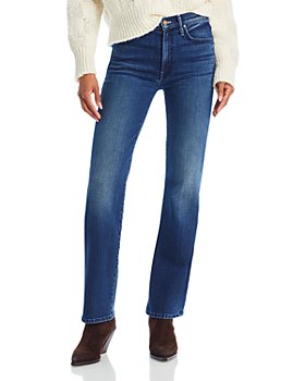 MOTHER - The Kick It High Rise Straight Leg Jeans in Sake To Me