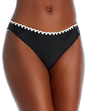 Shop Ramy Brook Iliana Bikini Bottom In Black White