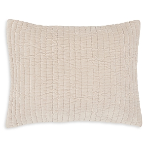 John Robshaw Velvet Quilted Standard Sham In Sand