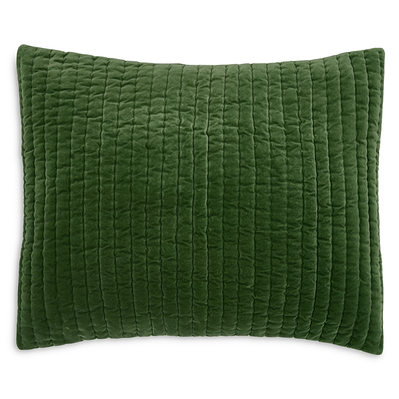 John Robshaw Velvet Quilted King Sham In Moss