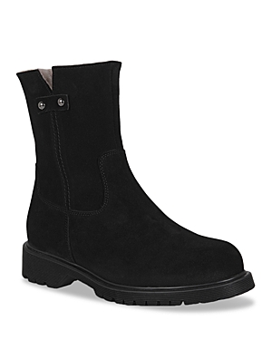 Shop La Canadienne Hunter Shearling Lined Suede Boots In Black